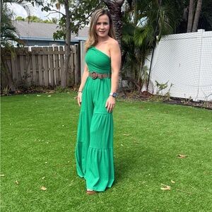Elegant Green Maxi Dress
